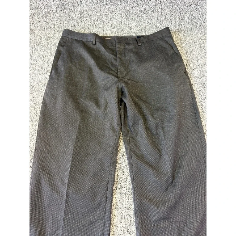 Banana Republic Classic Dress Pants Men 38x32 Gray Straight Leg High Rise Formal